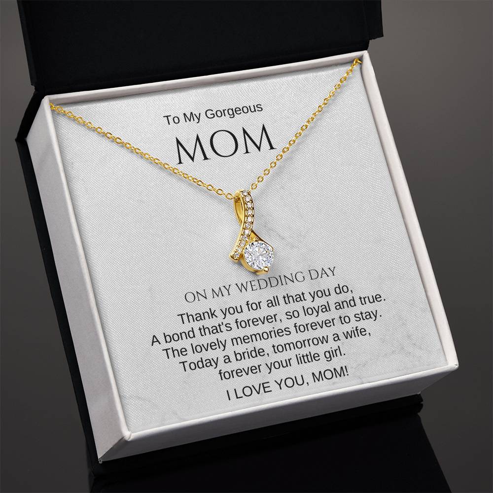 Mom Wedding Day Gift for Mother of the Bride. To My Mom on My Wedding Day Gift. Necklace for Mom. Mom Wedding Gift. Sentimental Gift for Mom