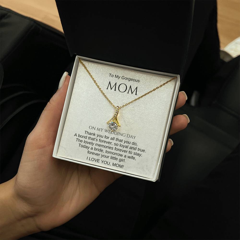 Mom Wedding Day Gift for Mother of the Bride. To My Mom on My Wedding Day Gift. Necklace for Mom. Mom Wedding Gift. Sentimental Gift for Mom