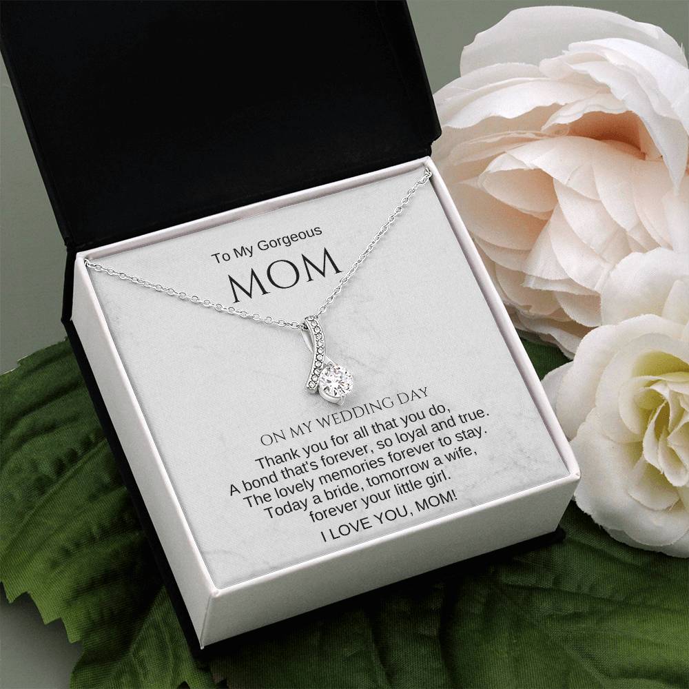 Mom Wedding Day Gift for Mother of the Bride. To My Mom on My Wedding Day Gift. Necklace for Mom. Mom Wedding Gift. Sentimental Gift for Mom