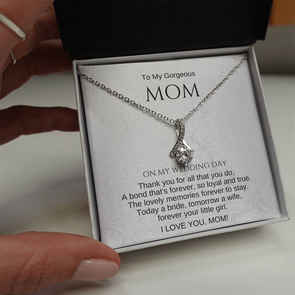 Mom Wedding Day Gift for Mother of the Bride. To My Mom on My Wedding Day Gift. Necklace for Mom. Mom Wedding Gift. Sentimental Gift for Mom