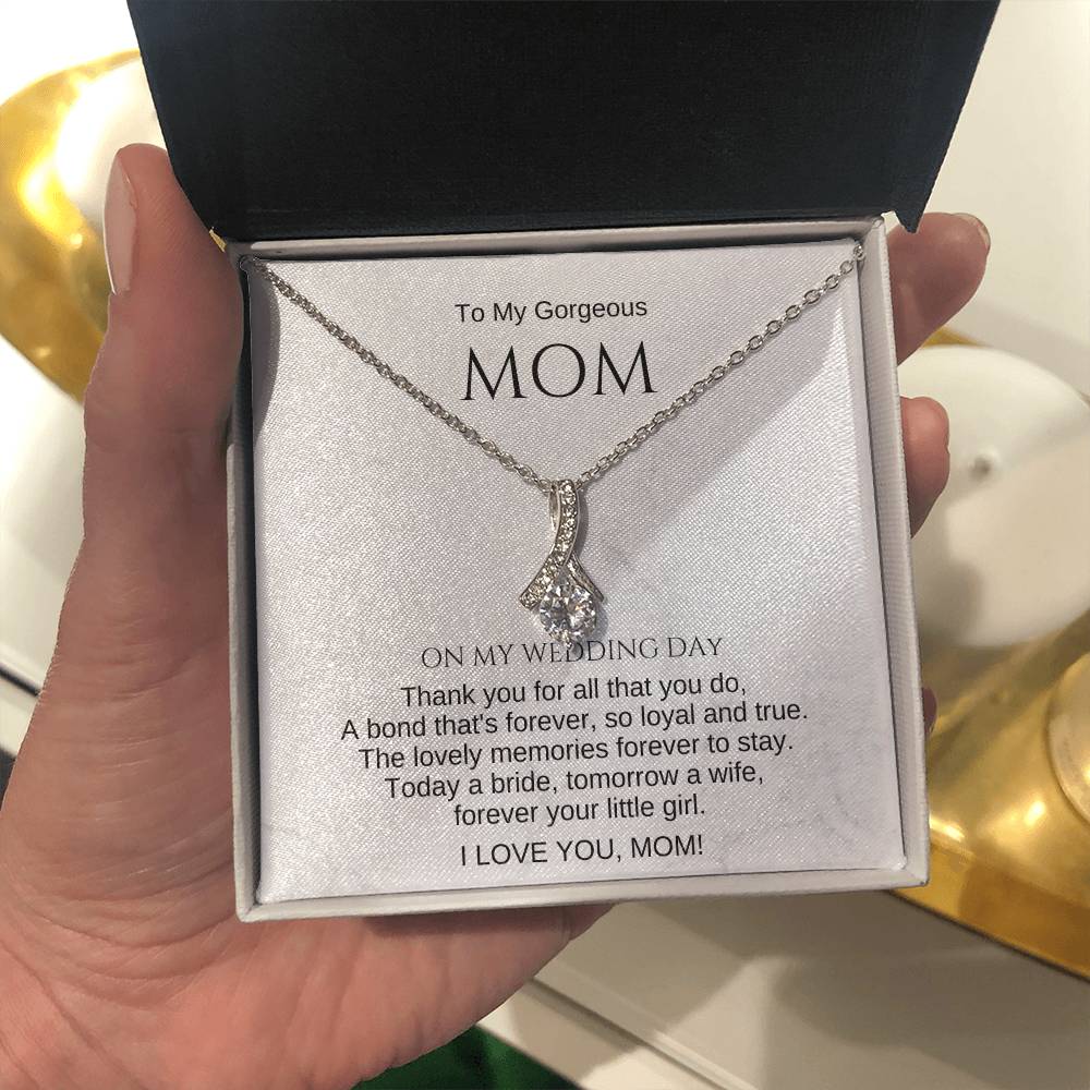 Mom Wedding Day Gift for Mother of the Bride. To My Mom on My Wedding Day Gift. Necklace for Mom. Mom Wedding Gift. Sentimental Gift for Mom