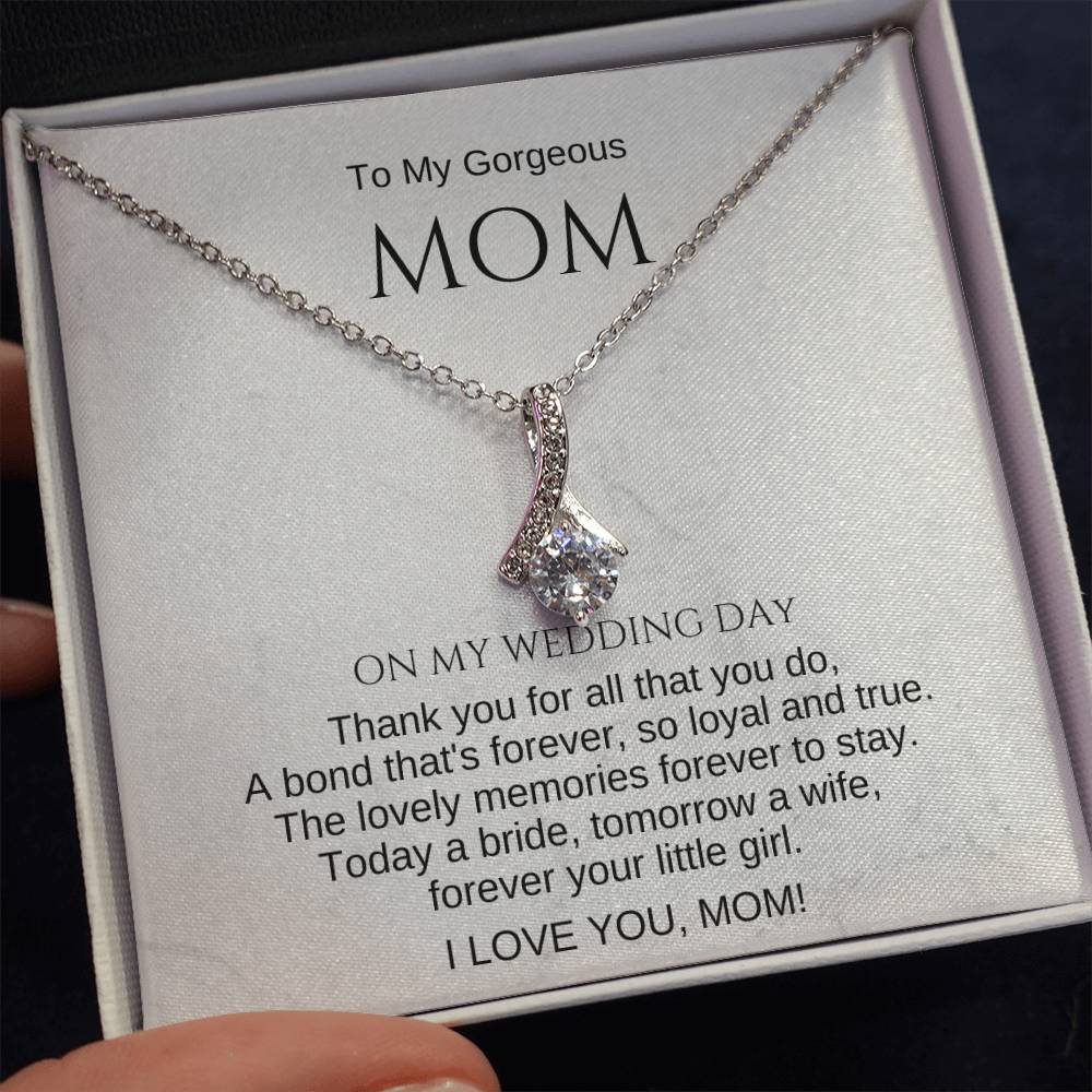 Mom Wedding Day Gift for Mother of the Bride. To My Mom on My Wedding Day Gift. Necklace for Mom. Mom Wedding Gift. Sentimental Gift for Mom