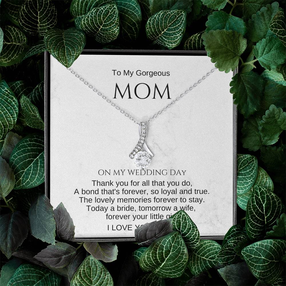 Mom Wedding Day Gift for Mother of the Bride. To My Mom on My Wedding Day Gift. Necklace for Mom. Mom Wedding Gift. Sentimental Gift for Mom