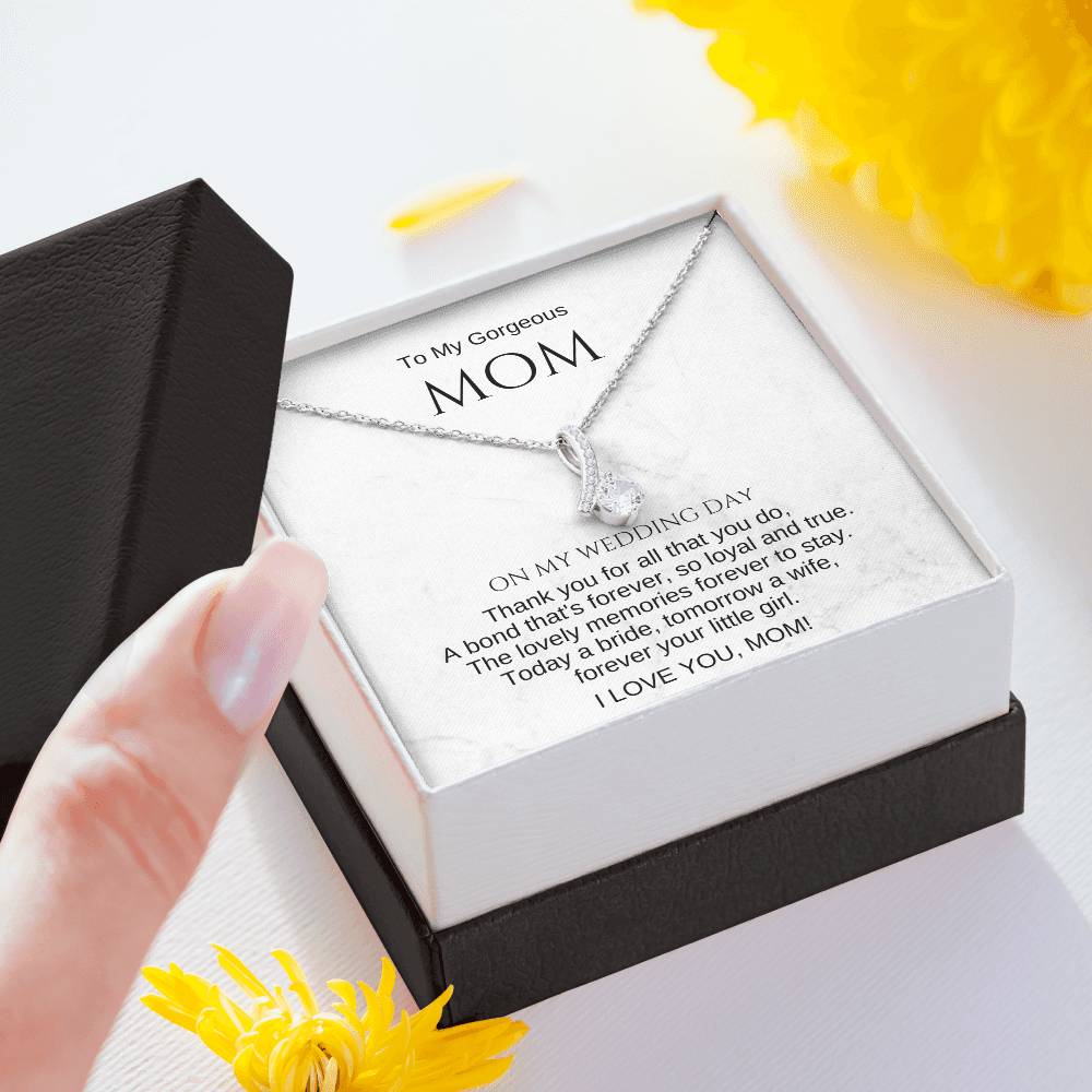 Mom Wedding Day Gift for Mother of the Bride. To My Mom on My Wedding Day Gift. Necklace for Mom. Mom Wedding Gift. Sentimental Gift for Mom