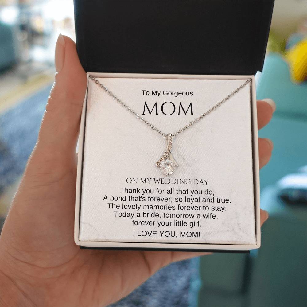 Mom Wedding Day Gift for Mother of the Bride. To My Mom on My Wedding Day Gift. Necklace for Mom. Mom Wedding Gift. Sentimental Gift for Mom