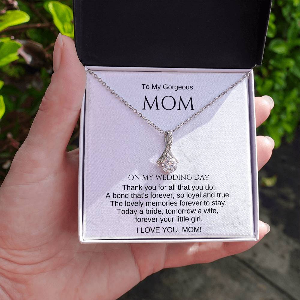 Mom Wedding Day Gift for Mother of the Bride. To My Mom on My Wedding Day Gift. Necklace for Mom. Mom Wedding Gift. Sentimental Gift for Mom