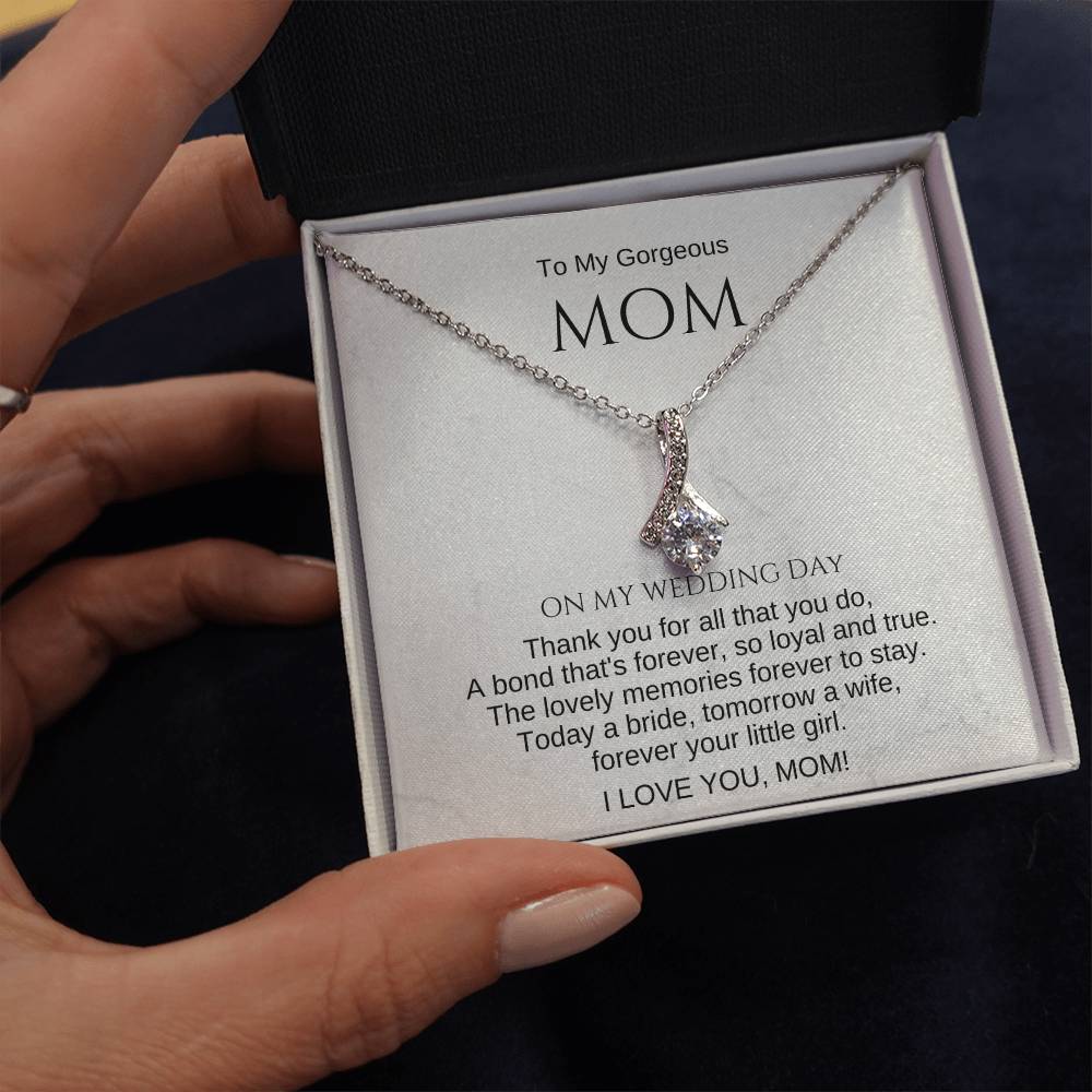 Mom Wedding Day Gift for Mother of the Bride. To My Mom on My Wedding Day Gift. Necklace for Mom. Mom Wedding Gift. Sentimental Gift for Mom