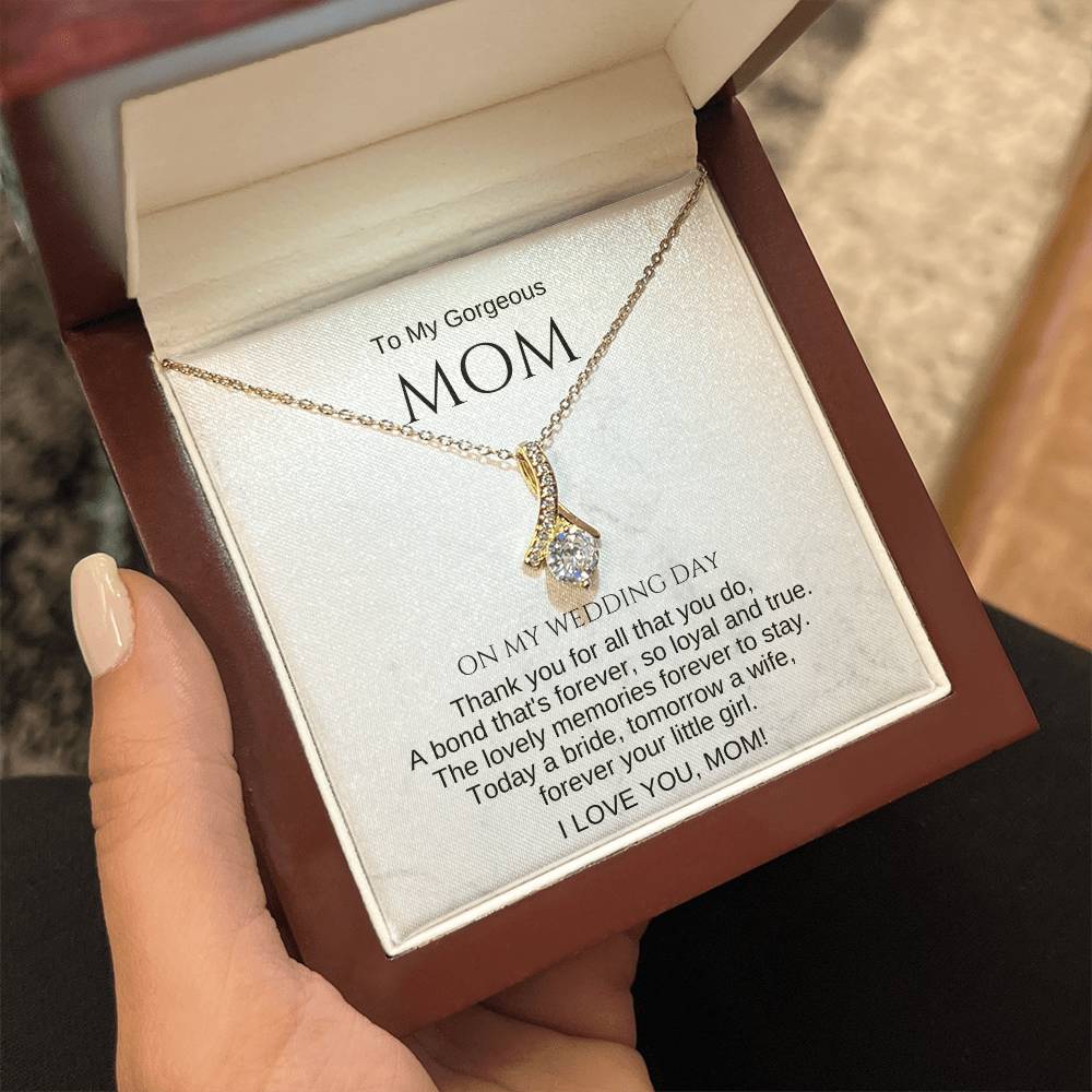 Mom Wedding Day Gift for Mother of the Bride. To My Mom on My Wedding Day Gift. Necklace for Mom. Mom Wedding Gift. Sentimental Gift for Mom