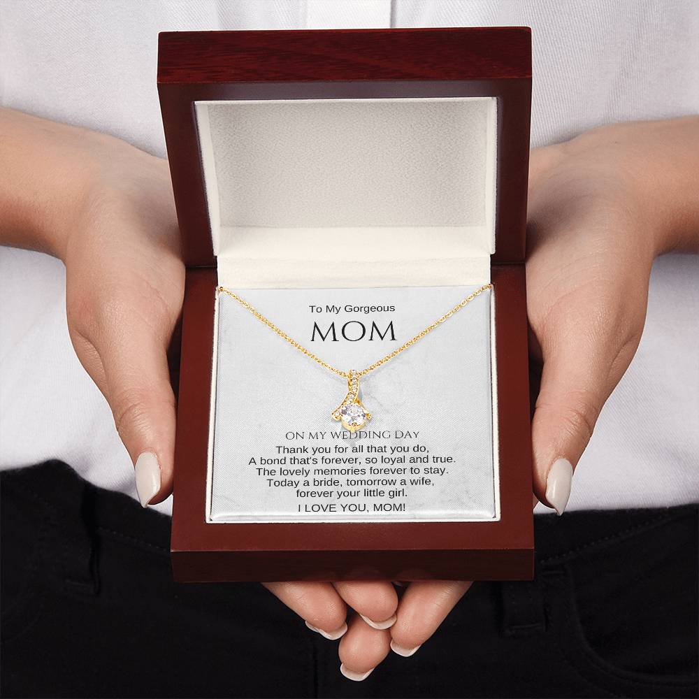 Mom Wedding Day Gift for Mother of the Bride. To My Mom on My Wedding Day Gift. Necklace for Mom. Mom Wedding Gift. Sentimental Gift for Mom