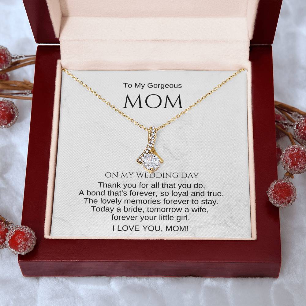 Mom Wedding Day Gift for Mother of the Bride. To My Mom on My Wedding Day Gift. Necklace for Mom. Mom Wedding Gift. Sentimental Gift for Mom