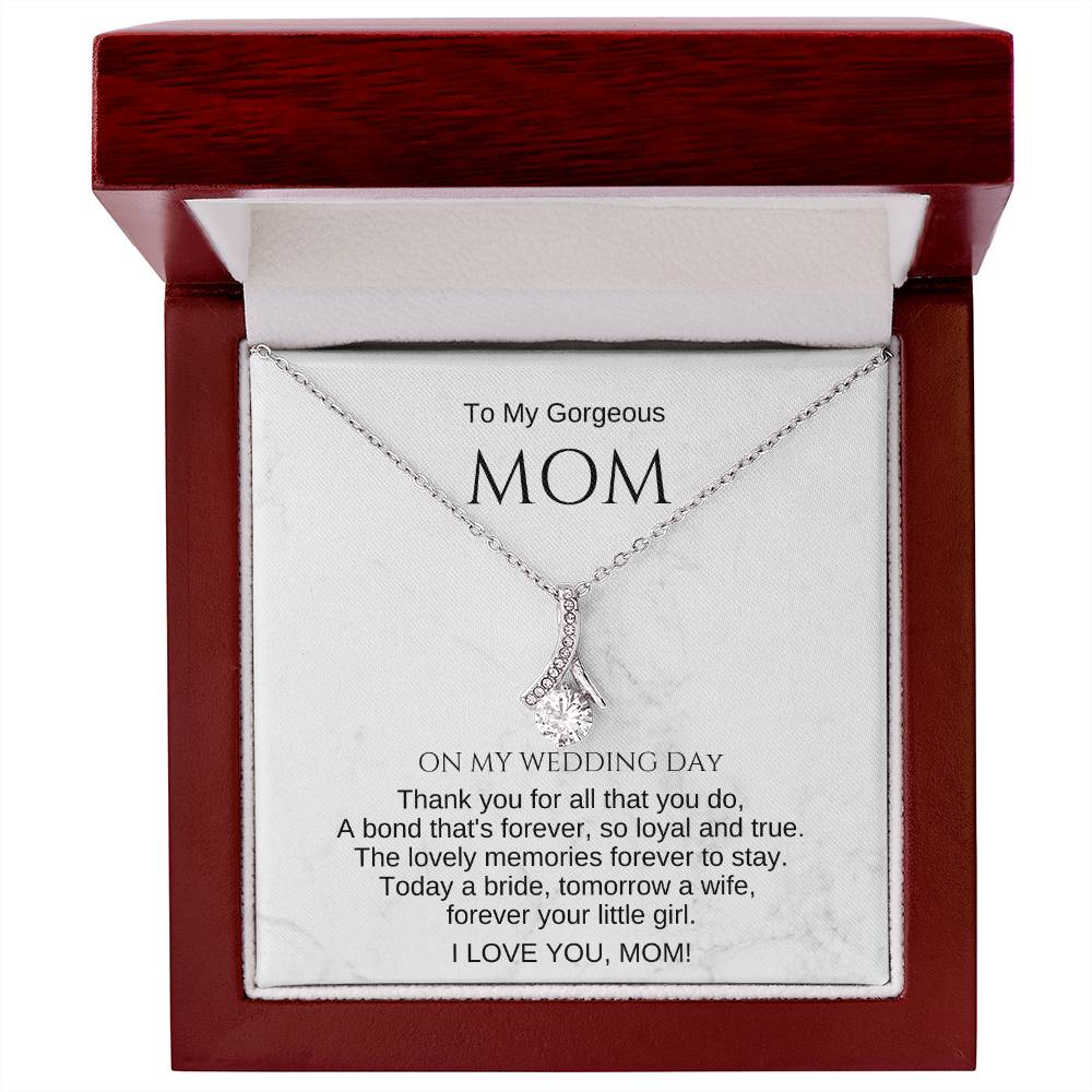 Mom Wedding Day Gift for Mother of the Bride. To My Mom on My Wedding Day Gift. Necklace for Mom. Mom Wedding Gift. Sentimental Gift for Mom