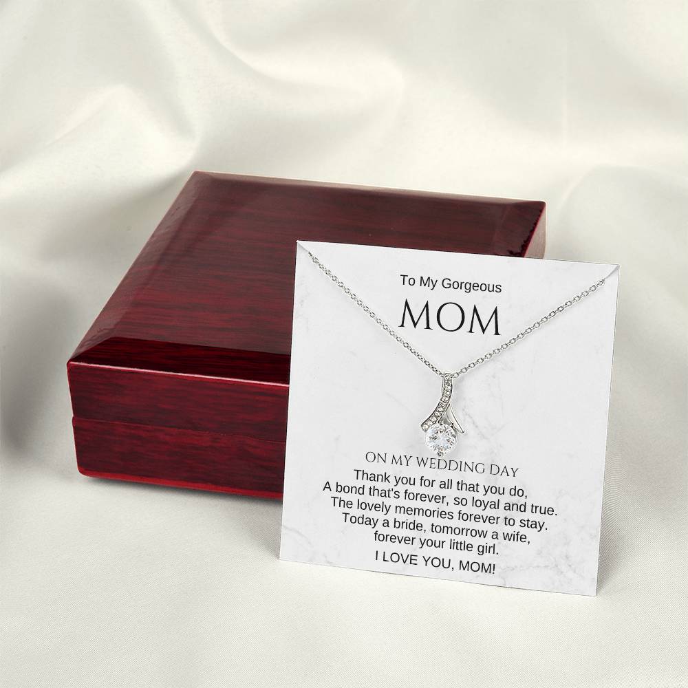 Mom Wedding Day Gift for Mother of the Bride. To My Mom on My Wedding Day Gift. Necklace for Mom. Mom Wedding Gift. Sentimental Gift for Mom