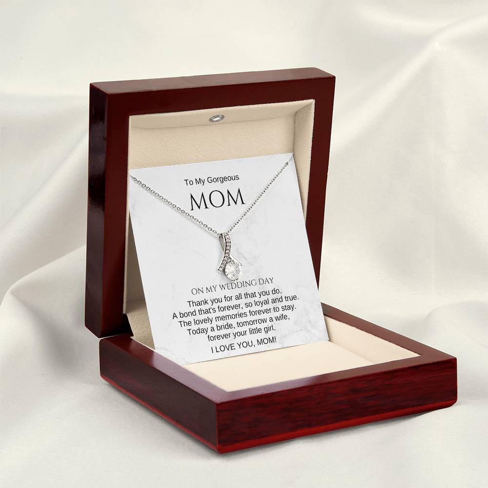 Mom Wedding Day Gift for Mother of the Bride. To My Mom on My Wedding Day Gift. Necklace for Mom. Mom Wedding Gift. Sentimental Gift for Mom