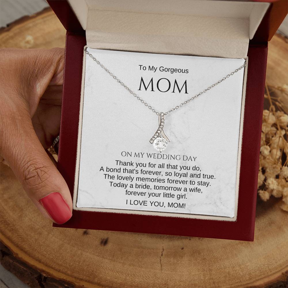 Mom Wedding Day Gift for Mother of the Bride. To My Mom on My Wedding Day Gift. Necklace for Mom. Mom Wedding Gift. Sentimental Gift for Mom