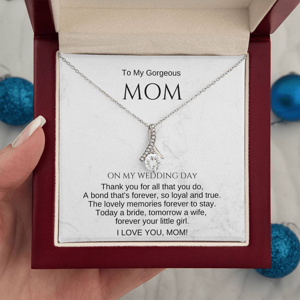 Mom Wedding Day Gift for Mother of the Bride. To My Mom on My Wedding Day Gift. Necklace for Mom. Mom Wedding Gift. Sentimental Gift for Mom