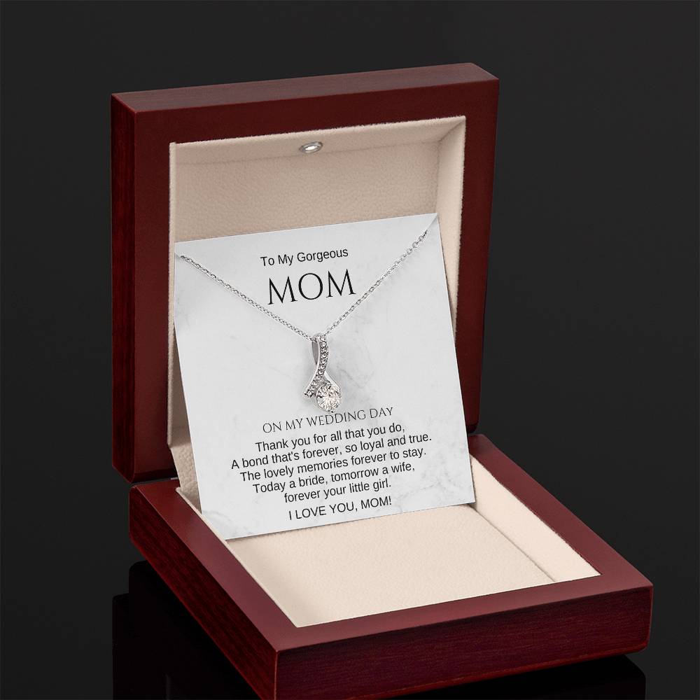 Mom Wedding Day Gift for Mother of the Bride. To My Mom on My Wedding Day Gift. Necklace for Mom. Mom Wedding Gift. Sentimental Gift for Mom