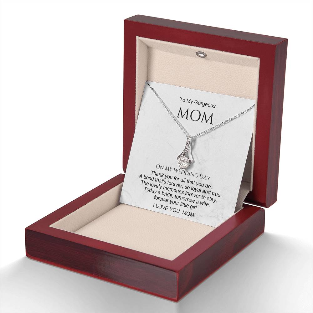 Mom Wedding Day Gift for Mother of the Bride. To My Mom on My Wedding Day Gift. Necklace for Mom. Mom Wedding Gift. Sentimental Gift for Mom