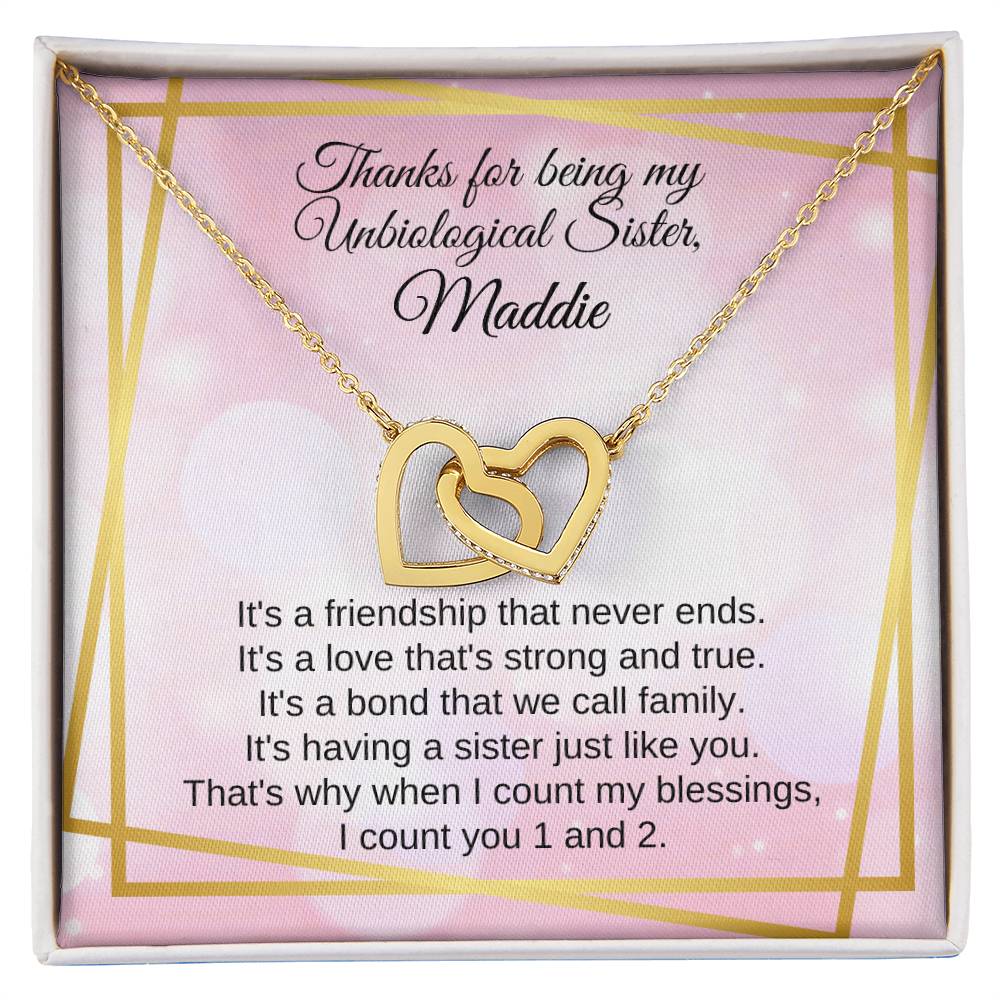 Best Unbiological Sister Gifts, Unbiological sister quotes, Thank you for being my unbiological Sister