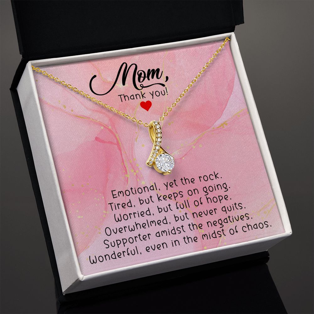 Strong Mom Necklace, Strong Mom Gift, Strong Mom Quote, Short Mom Quotes