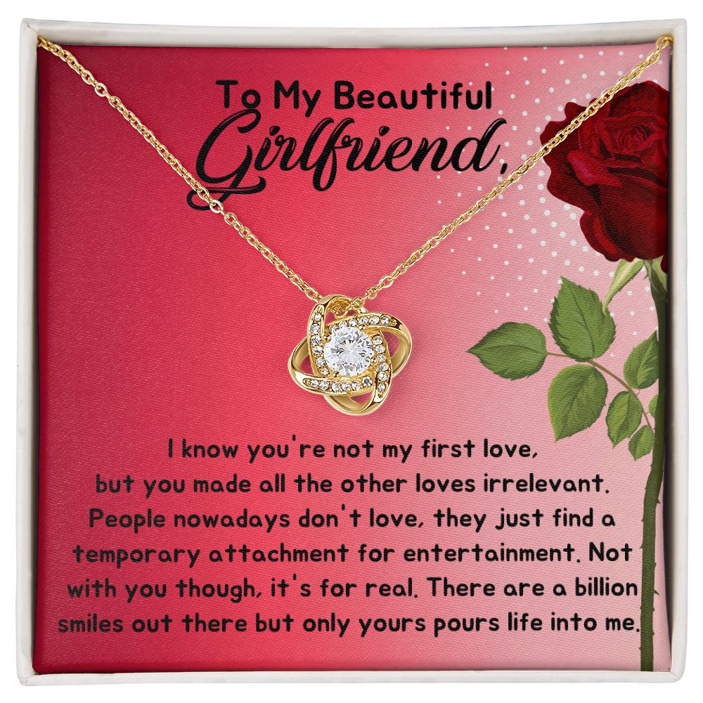 To My Girlfriend Necklace for Girlfriend, Girlfriend Jewelry, Gold Necklace for Girlfriend