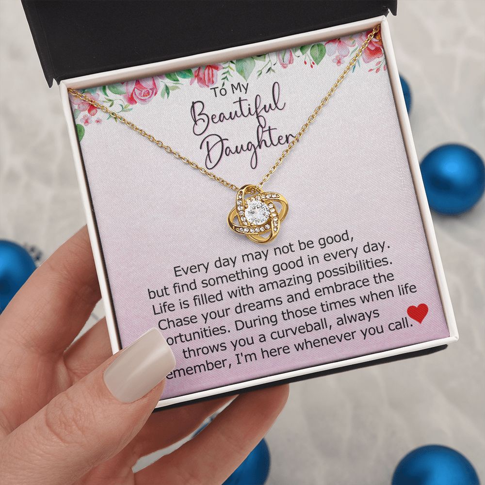 To My Daughter Necklace From Dad, To My Daughter Necklace Love Mom, Daughter Necklace From Parents