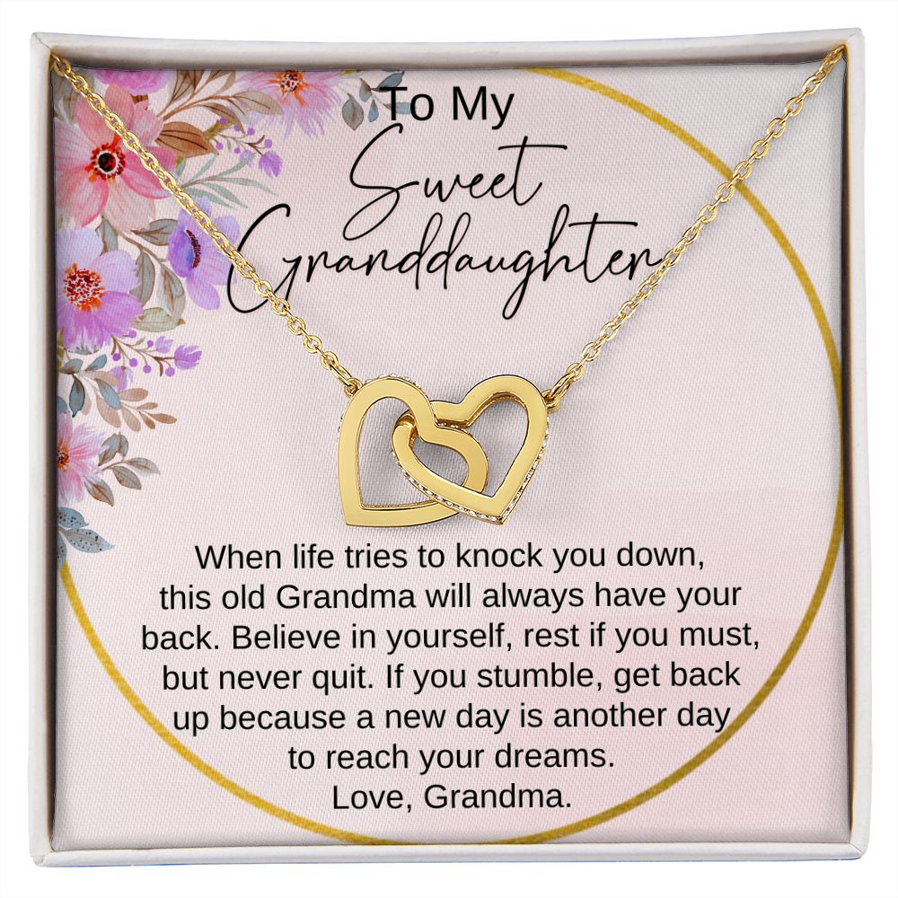 Granddaughter Necklace, Heart Necklace for Granddaughter