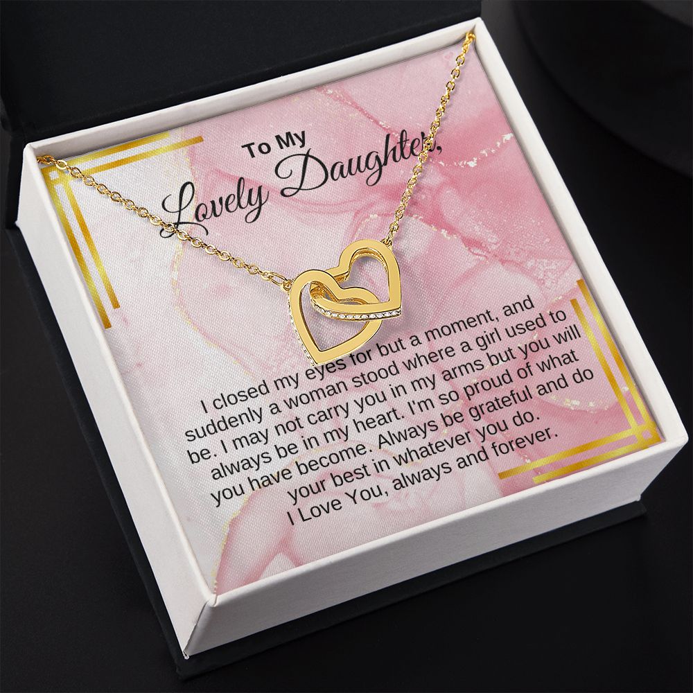 To My Daughter, Gift For Daughter from Mom Hearts Necklace, To my Daughter on her Wedding Day