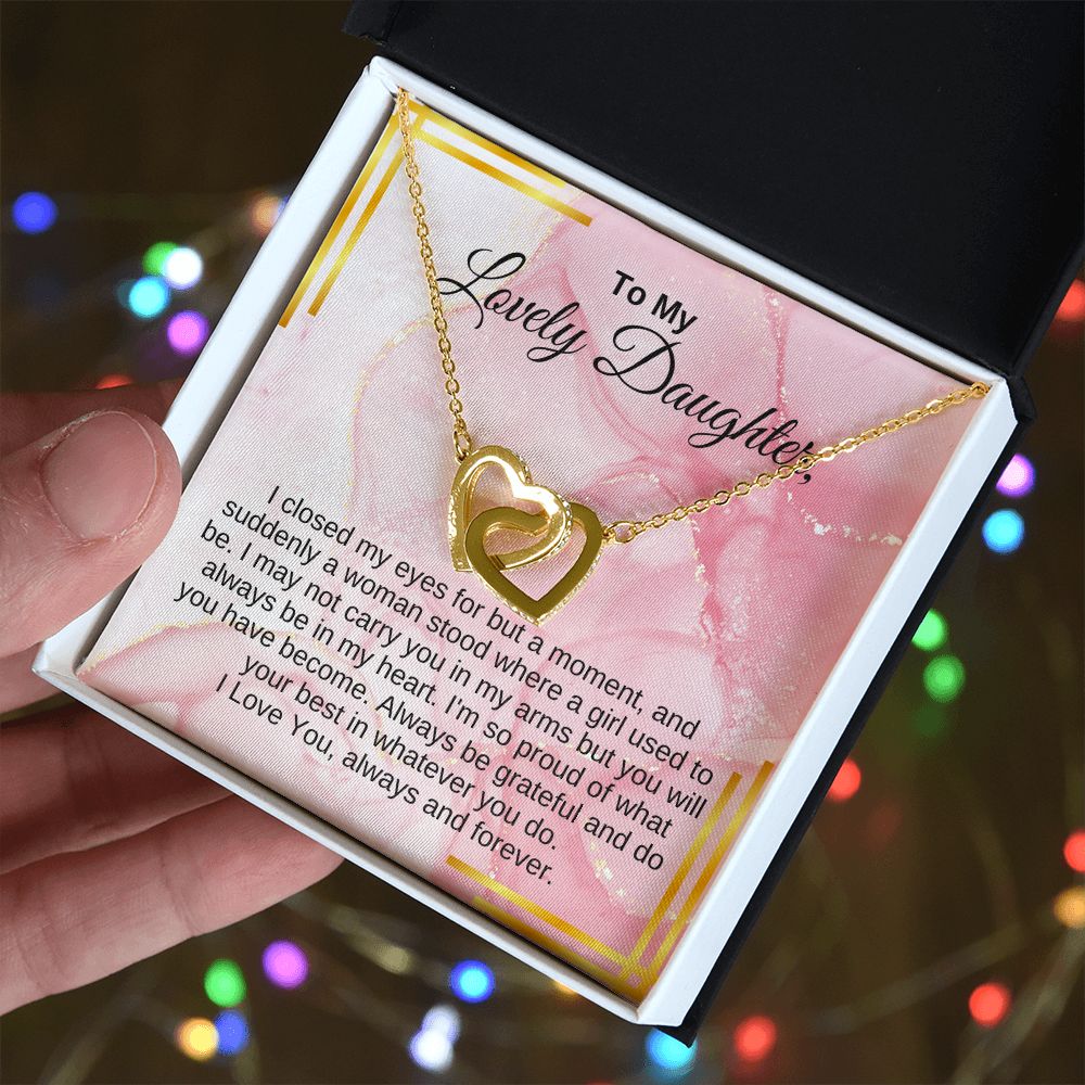 To My Daughter, Gift For Daughter from Mom Hearts Necklace, To my Daughter on her Wedding Day