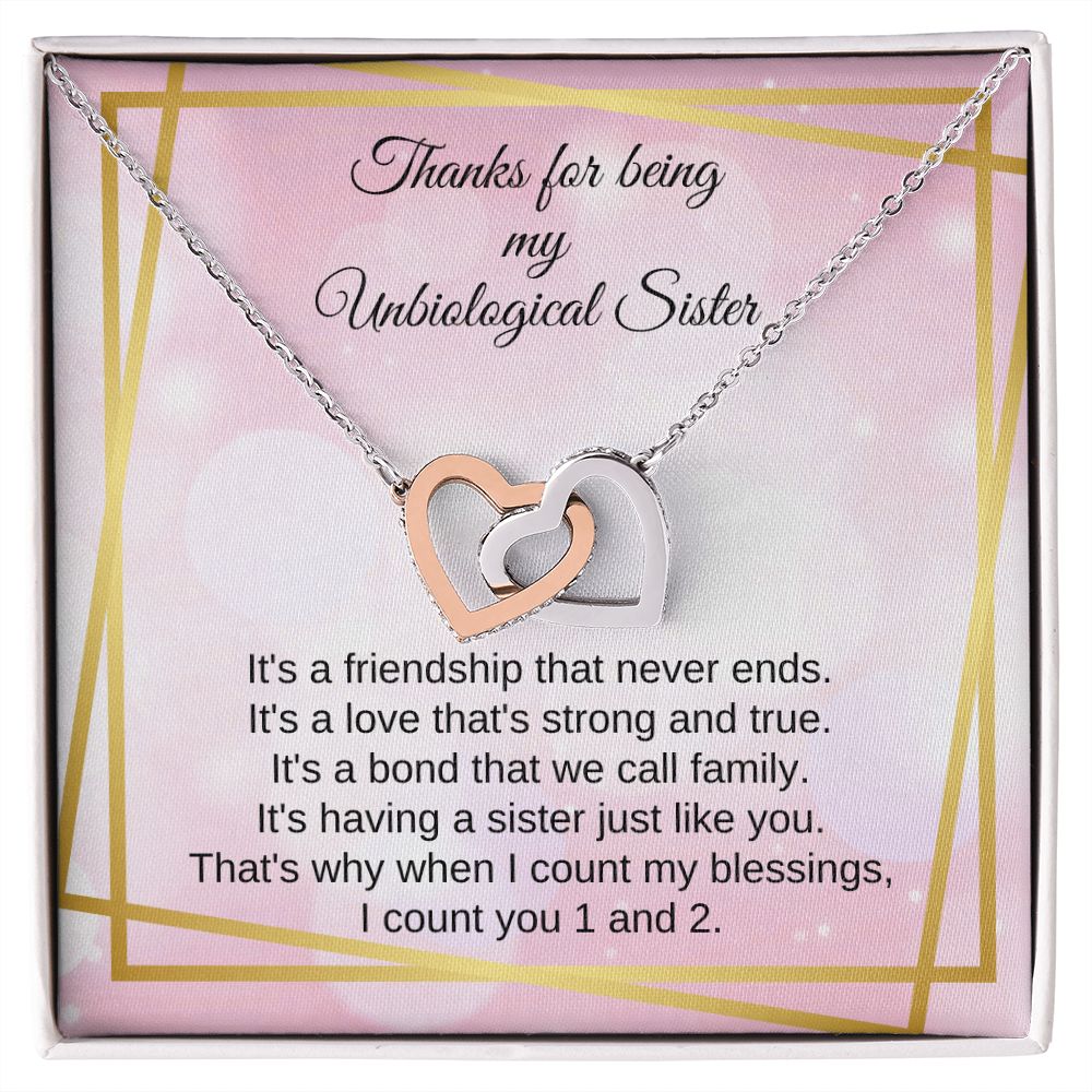Best Unbiological Sister Gifts, Unbiological sister quotes, Thank you for being my unbiological Sister