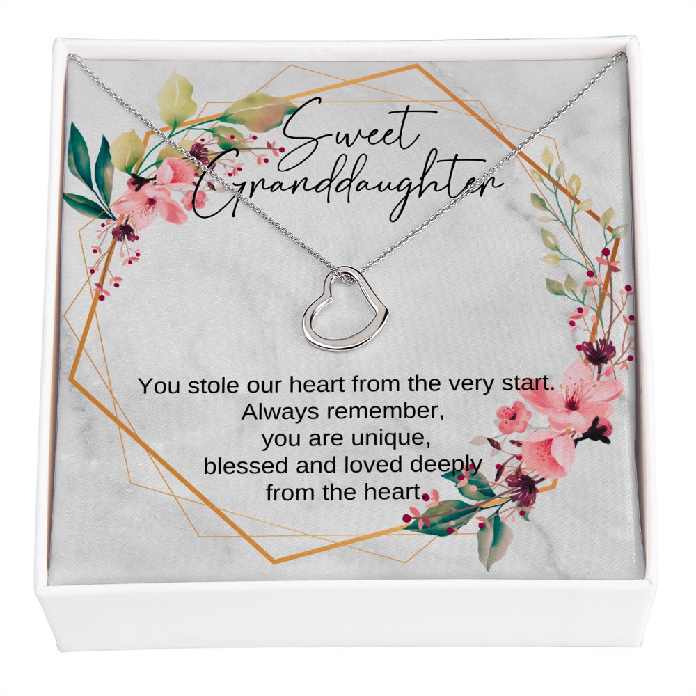 To My Granddaughter from Grandma, Necklace for Granddaughter