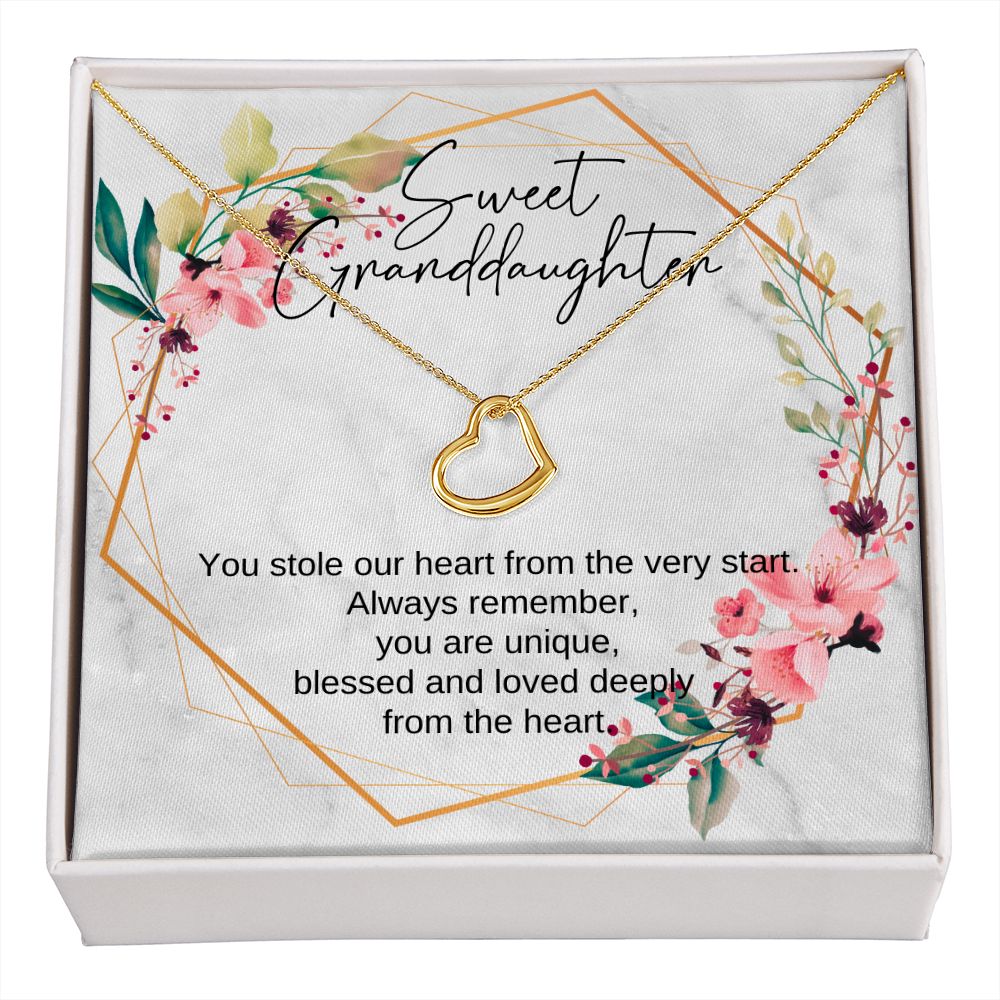 To My Granddaughter from Grandma, Necklace for Granddaughter